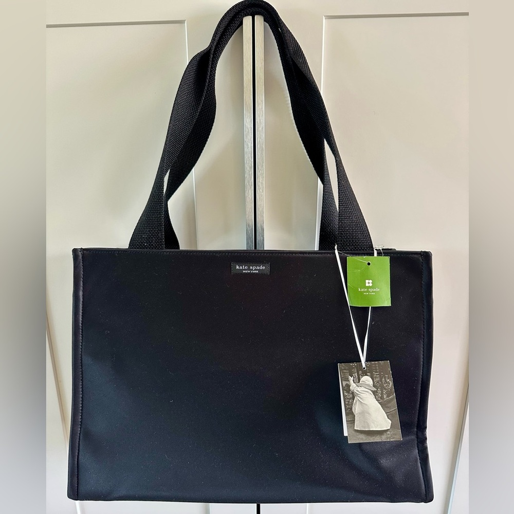 👉 ⭐ Kate Spade Diaper Bag Black Medium Nylon Tote – New With Tags